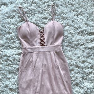 Blush Suede Dress